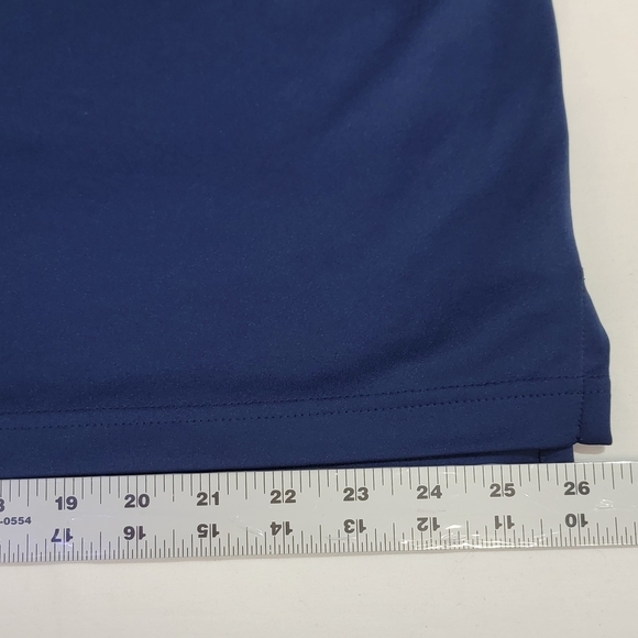 adidas Golf Polo Plaid Key Mens Short Sleeve Collegiate Navy Size XXL - Picture 6 of 12